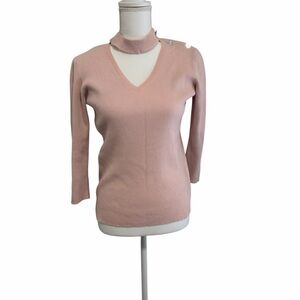Lauren Ralph Lauren Pink V-Neck Sweater